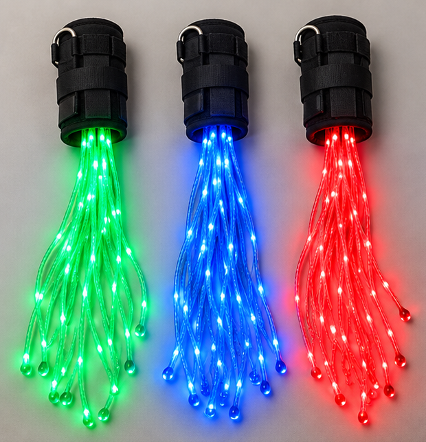 HaloTack LED tail light in green, blue and red